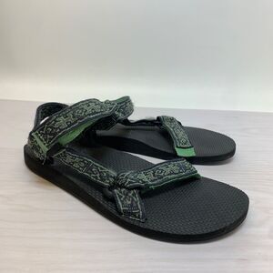 Teva Sandals Mens Green Original Universal Hiking Trail Sports Strappy Size 10